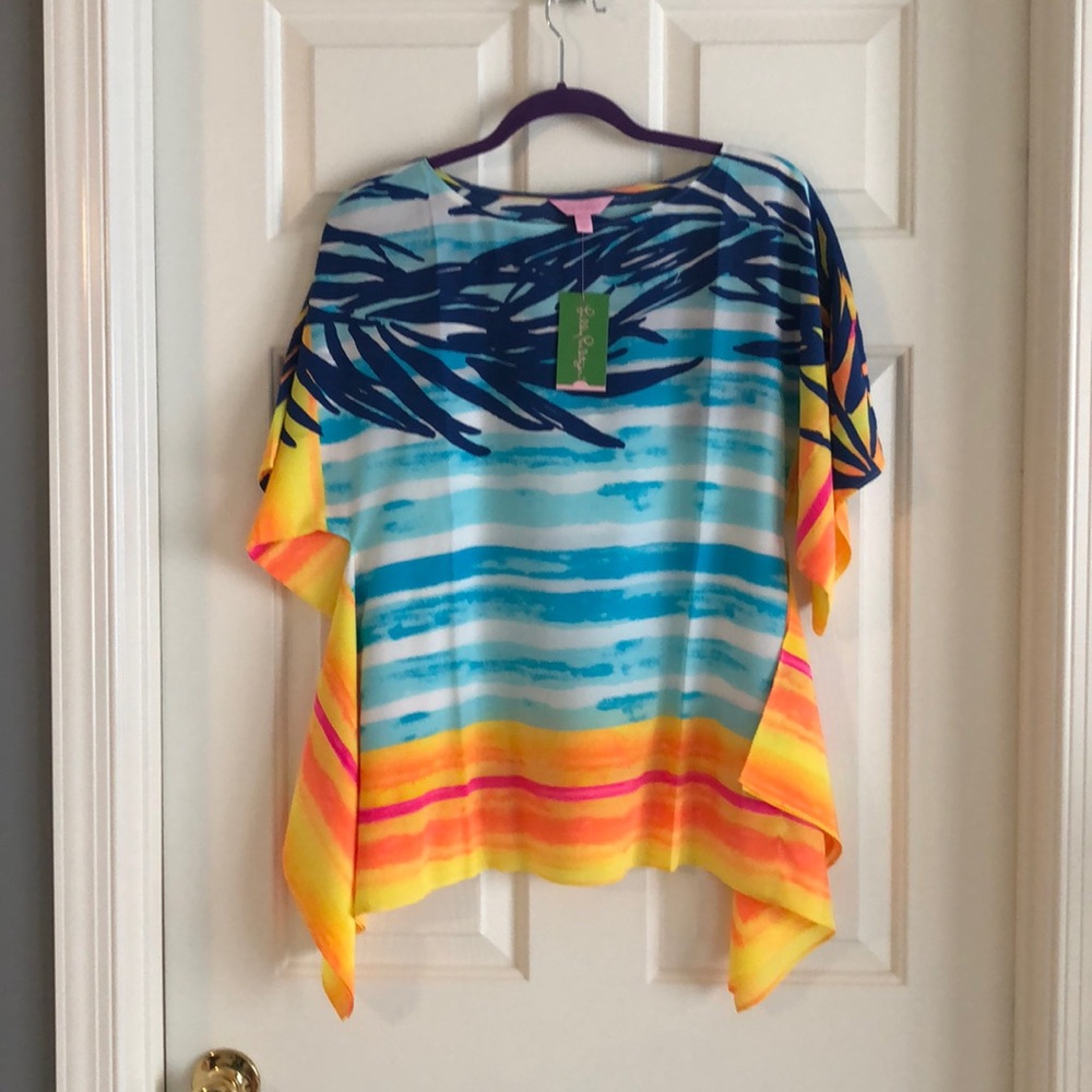 Lilly Pulitzer Silk Caftan Top Size XS